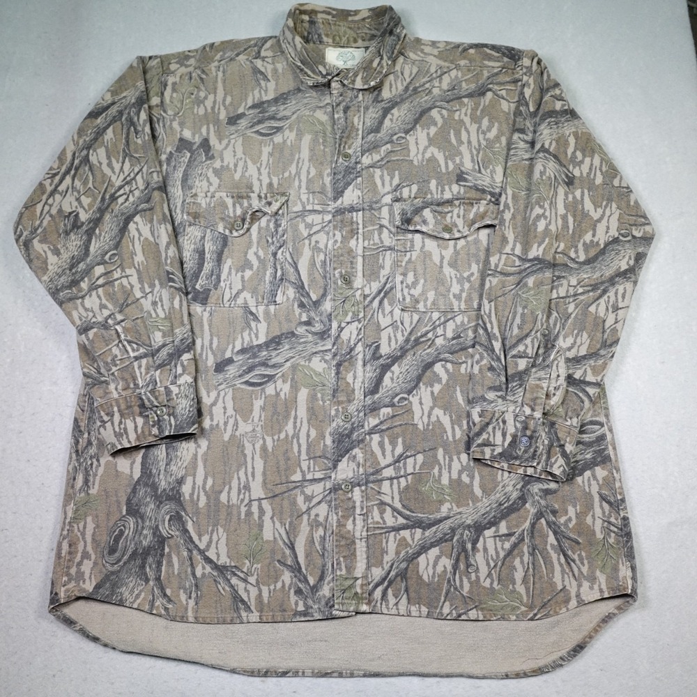 Vintage Mossy Oak Shirt Mens XL Button Up The First Perfect Camo Made In USA